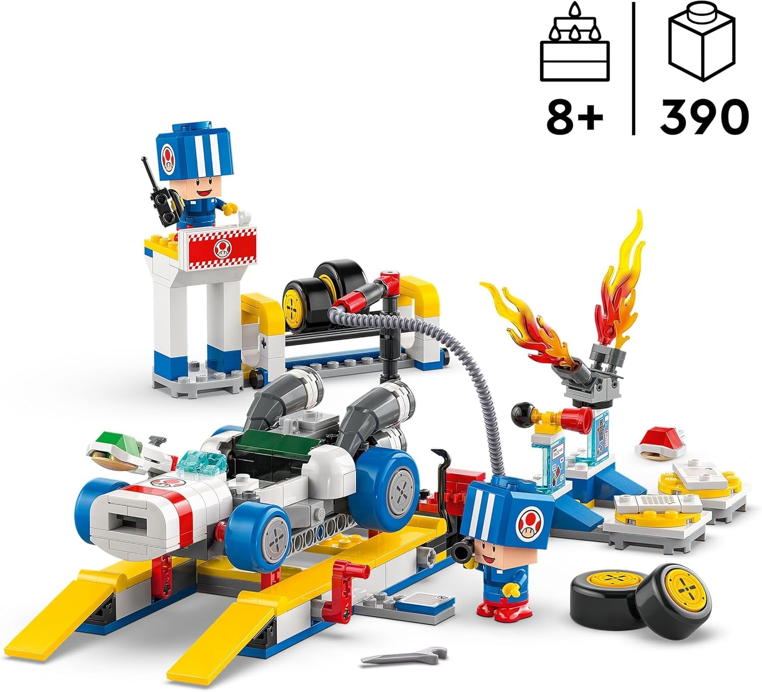 LEGO Super Mario: Mario Kart - Toad's Workshop, postavička Nintendo, přizpůsobitelná hračka, sada dobrodružství, dárek pro chlapce, dívky a hráče od 8 let 72035 Stavebnice Besuche den LEGO-Store