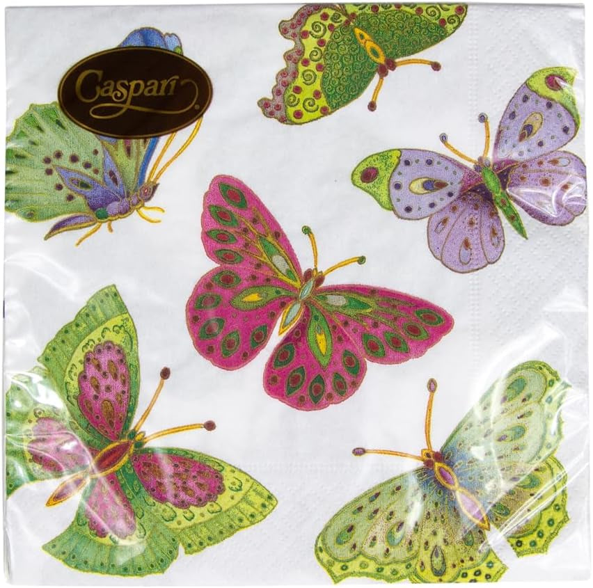 10690L Șervețele din hârtie cu trei straturi, 20 bucăți 33 X 33 cm, Jeweled Butterflies