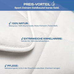 Exkluzivní přikrývka, velbloud, bílá, 135 X 200 cm Přikrývky a přikrývky Naty Shop