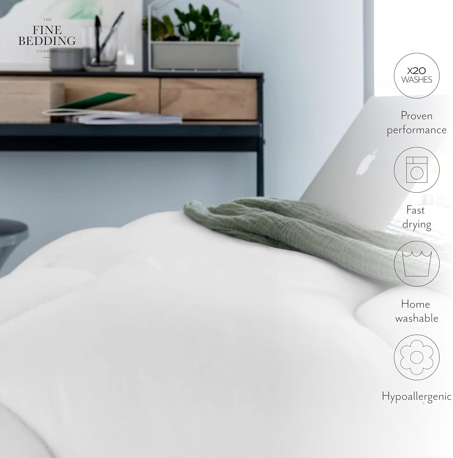 Plapumă dublă Spundown, 4.5 Tog, ușoară, hipoalergenică, caldă, lavabilă, plapumă de vară, pat dublu, calitate hotelieră de lux, cuvertură cu materialele noastre reciclate Plapumi si pilote Naty Shop