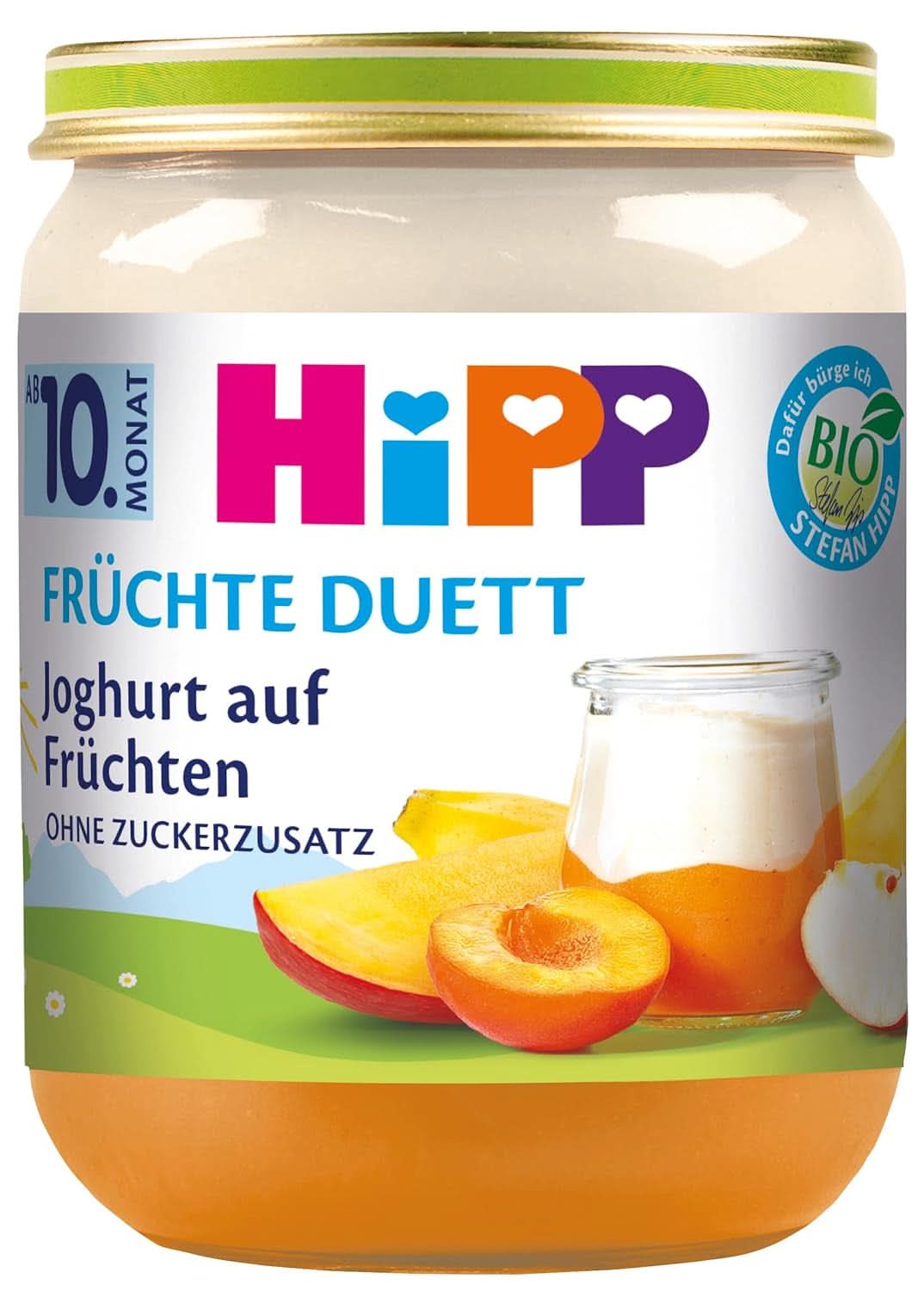 Hipp Bio Fruit Duet Ovocný jogurt, balení 6 ks (6 x 160G) Matka a dítě Naty Shop 6 x 160 gramů Ovocný jogurt