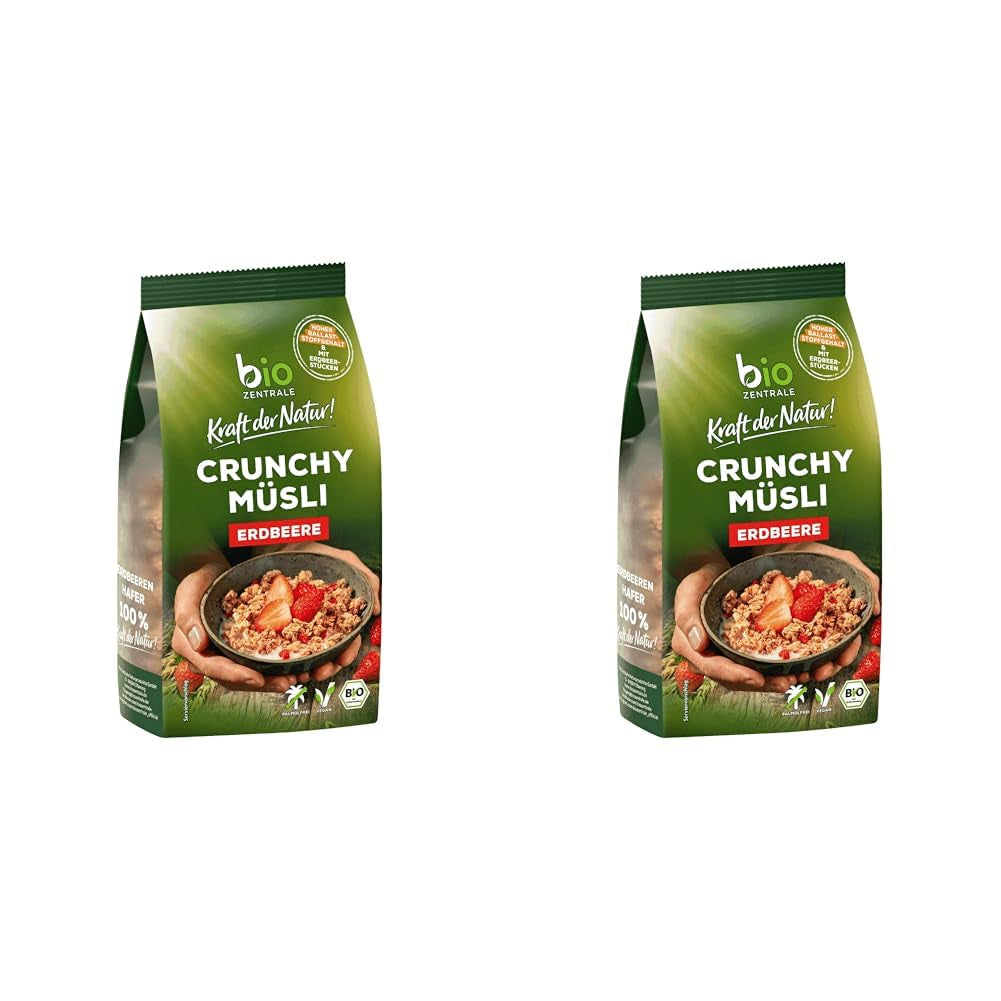 Křupavé müsli s lesním ovocem Biozentrale | 375 g bio müsli | Ideální na snídani a šálek müsli s sebou | Alternativa k müsli tyčinkám