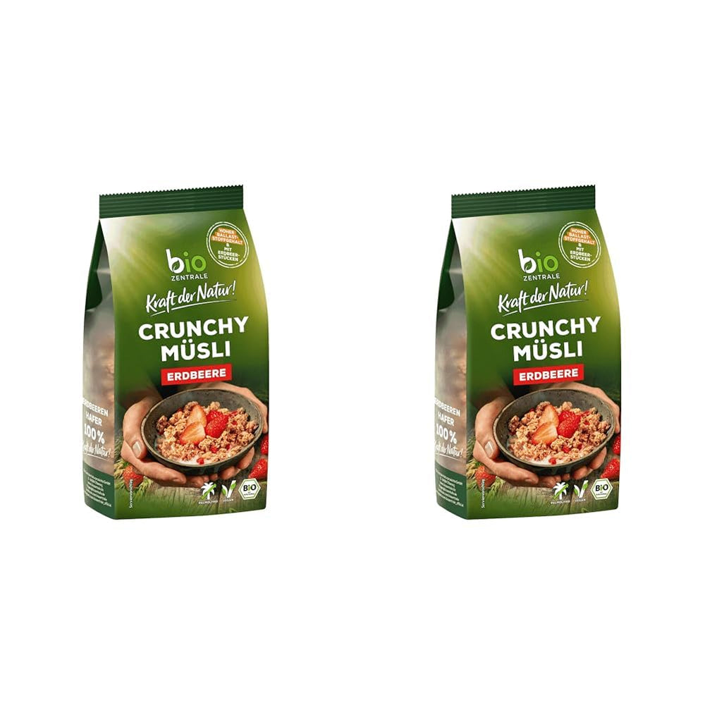 Křupavé müsli s lesním ovocem Biozentrale | 375 g bio müsli | Ideální na snídani a šálek müsli s sebou | Alternativa k müsli tyčinkám