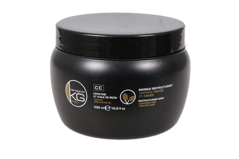 Keragold Pro CC masca cu keratina / ulei de ricin, negru, 500 ml (1 buc) Masca de par Naty Shop 1