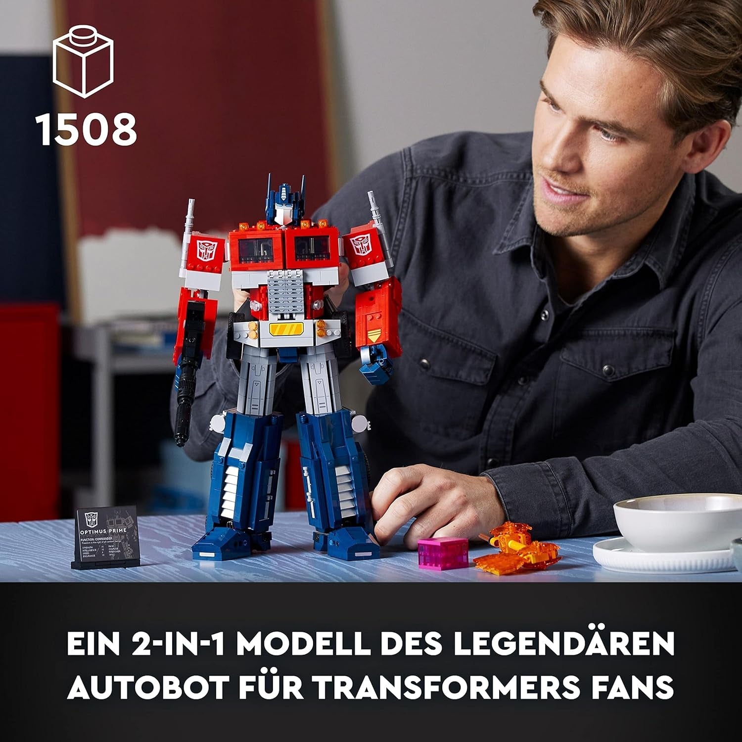Sada LEGO 10302 Icons Optimus Prime, figurka robota a model náklaďáku 2v1, stavebnice modelu Transformers pro dospělé, dárek k narozeninám nebo k Vánocům pro muže, ženy, ona a on Stavebnice Besuche den LEGO-Store