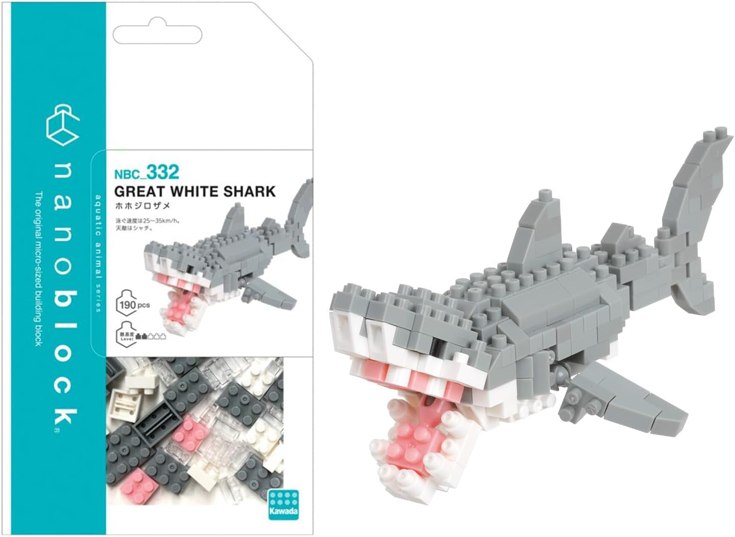 Bandai – Nanoblok – Roter Panda – Červená Panda – Mini-Bausteinfigur – Baukastenspiel – Pixel-Tierfiguren-Bausatz Panda – NBC194