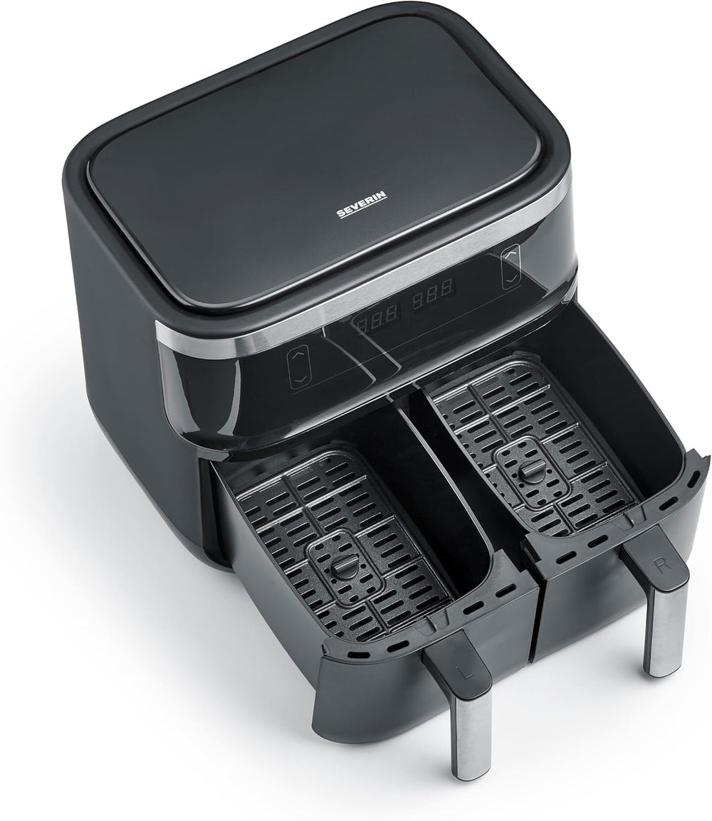 SEVERIN Dvojitá horkovzdušná fritéza s varnou komorou 2 X 3,8 l, 8 automatických programů Spotřebiče Naty Shop