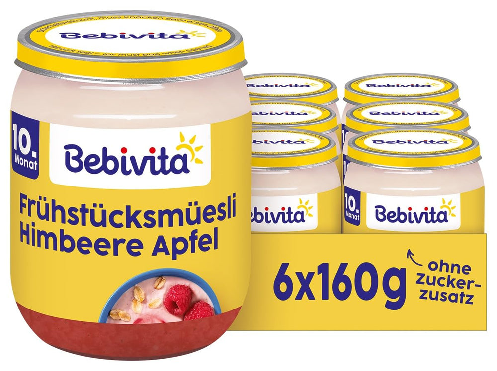 Snídaňové müsli s malinami a jablky, 160g, balení 6 ks (6 x 160g)