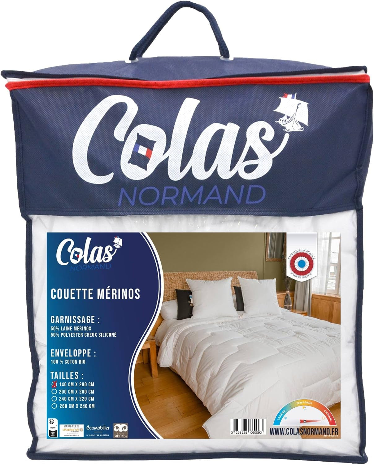 Plapumă 140 X 200 Cm | Bumbac organic și lână Merino | Cald Lavabil la mașină la 30 °C Plapumi si pilote Naty Shop Titlu implicit