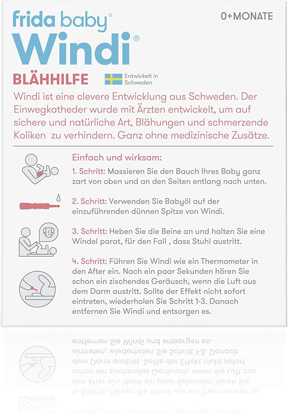 Fridababy Windi Úleva od plynu pro děti od 0 měsíců 10 kusů Jednorázové katétry Úleva od zemního plynu 20437