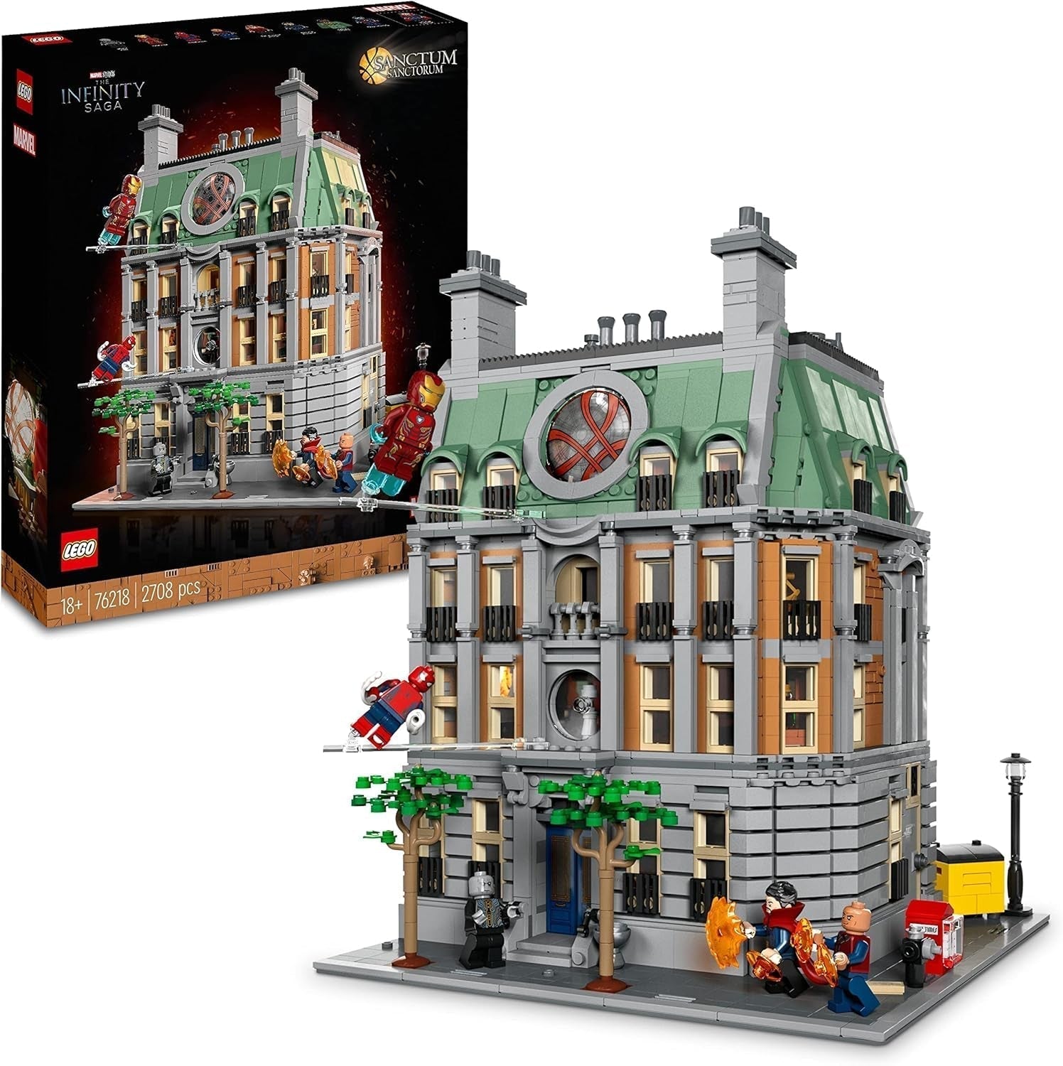 3patrová modulární stavebnice LEGO Marvel Sanctum Sanctorum s minifigurkami Doctor Strange a Iron Man Avengers: Endgame Toy House Fan Sběratelská výzdoba skvělého pokoje 76218 Stavebnice Besuche den LEGO-Store Single