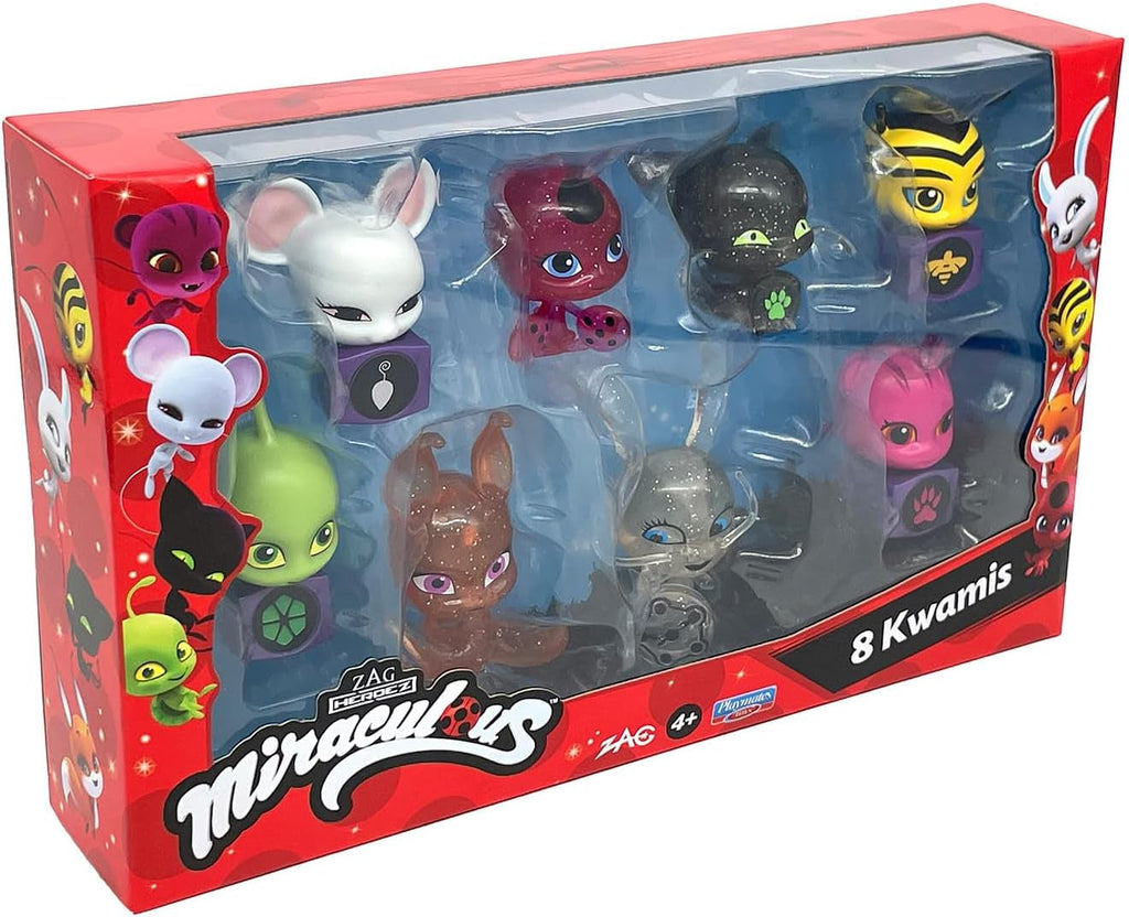 Bandai - Miraculous - Pachet de 8 Kwamis - Colecția de mini figurine Miraculous - Joc Miraculous Box Set de 8 Kwamis - Little Sweet Miraculous Ladybug Figures - Jucării de la 4 ani - P50532 Action figures Naty Shop