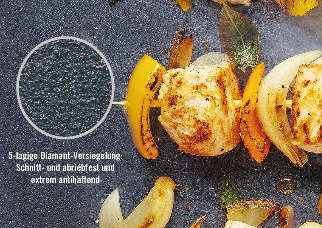 Plochá pánev Woll Diamond Lite - Indukce -, Ø 20 cm, výška 5 cm, S odnímatelnou rukojetí - Vhodné pro všechny typy varných desek, Hliníkový litý, Nepřilnavý povrch Hrnce a pánve Naty Shop