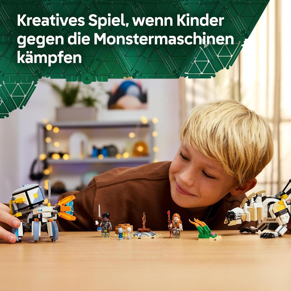 LEGO Horizon Adventures Aloy a Varl vs. Obrněný chodec a Sawtooth, monstrózní auto a minifigurky, sada kolekce pro fanoušky videoher, chlapce a dívky starší 9 let 77037 Stavebnice Besuche den LEGO-Store