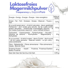 Laktosefreies Magermilchpulver 1 kg | Hohe Löslichkeit | Ideální pro pečivo, chléb a potraviny Profesionální a průmyslové použití Bezlaktózový Bezlepkový