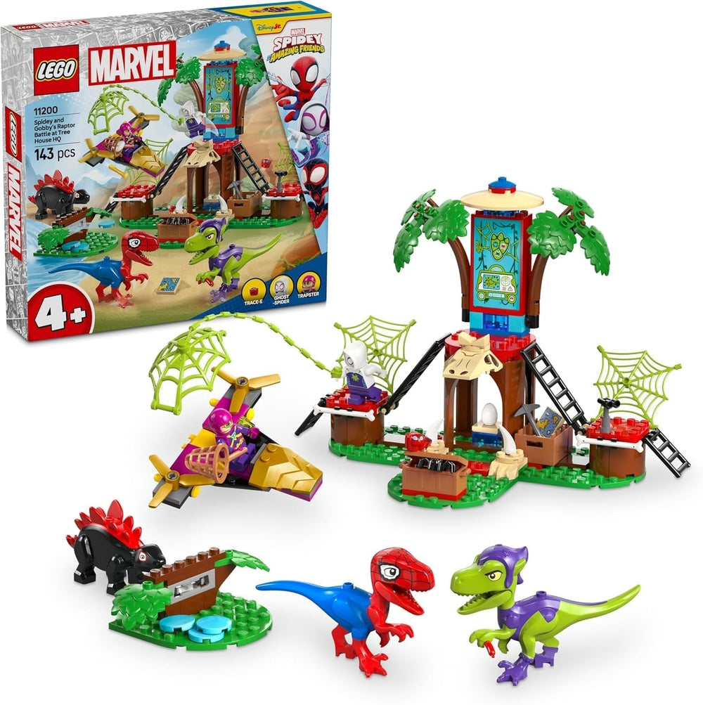 LEGO Marvel Showdown at the Treehouse: Spidey-Rex vs. Gobby-Raptor, Dinosauří sada na stavění a hraní, Hračka Dinosauří dárek pro chlapce a dívky 4+, Spidey a jeho super přátelé 11200 stavebnic Besuche den LEGO-Store Výchozí název