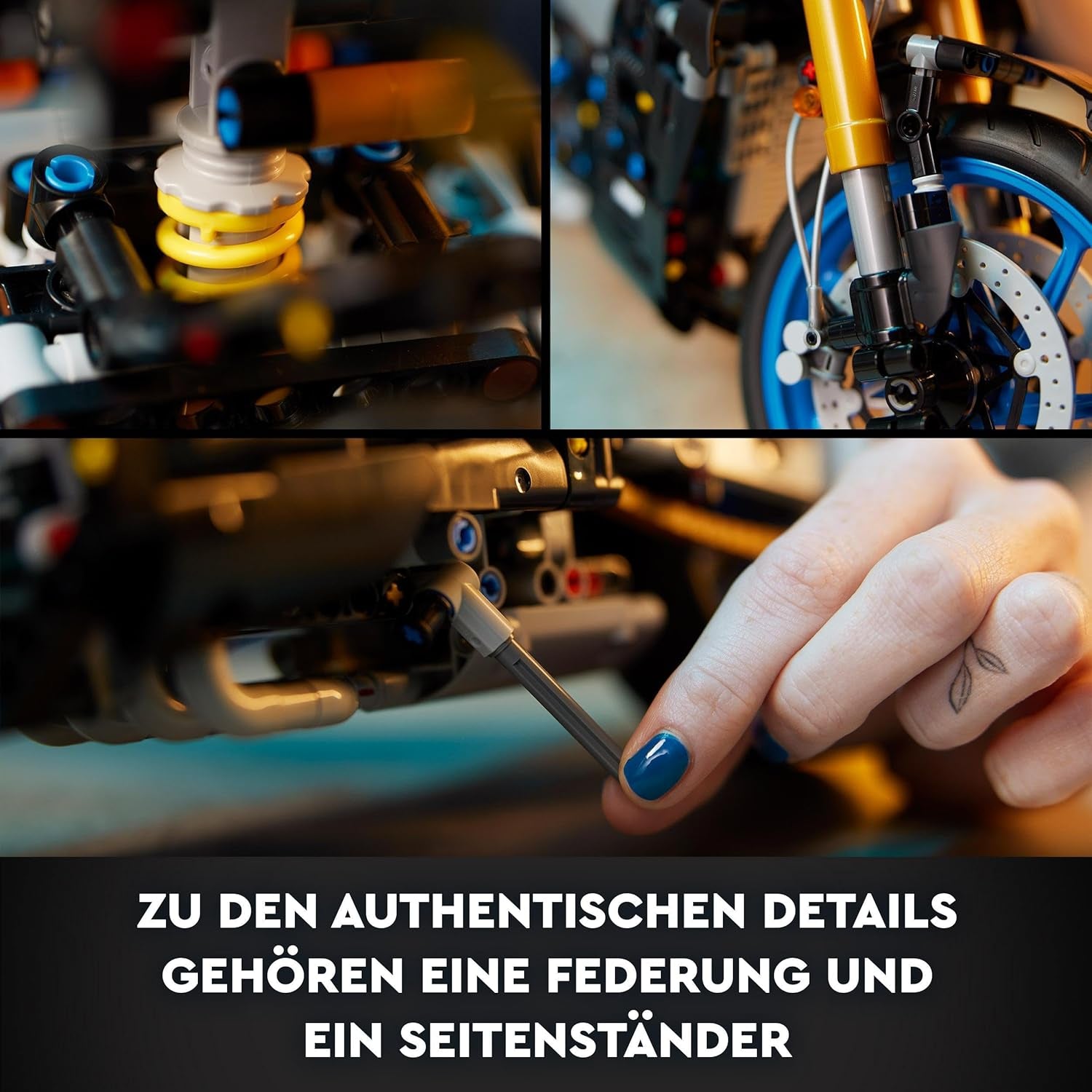 LEGO 42159 Technic Stavebnice modelu motocyklu Yamaha MT-10 SP pro dospělé, autentický model vozidla se čtyřválcovým motorem, funkční řízení a aplikace Ar, dárek pro muže a ženy Stavebnice Besuche den LEGO-Store