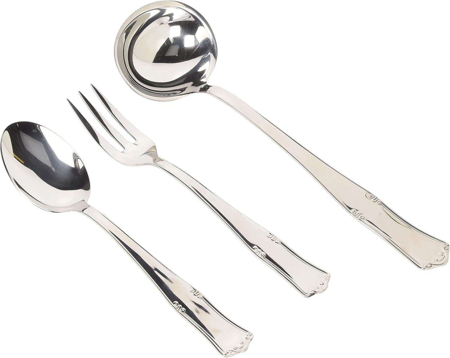 Sada příborů Bavaria Moka Nerezová ocel Stříbrná barva Vhodné do myčky Kuchyňka Naty Shop 3dílná servírovací sada