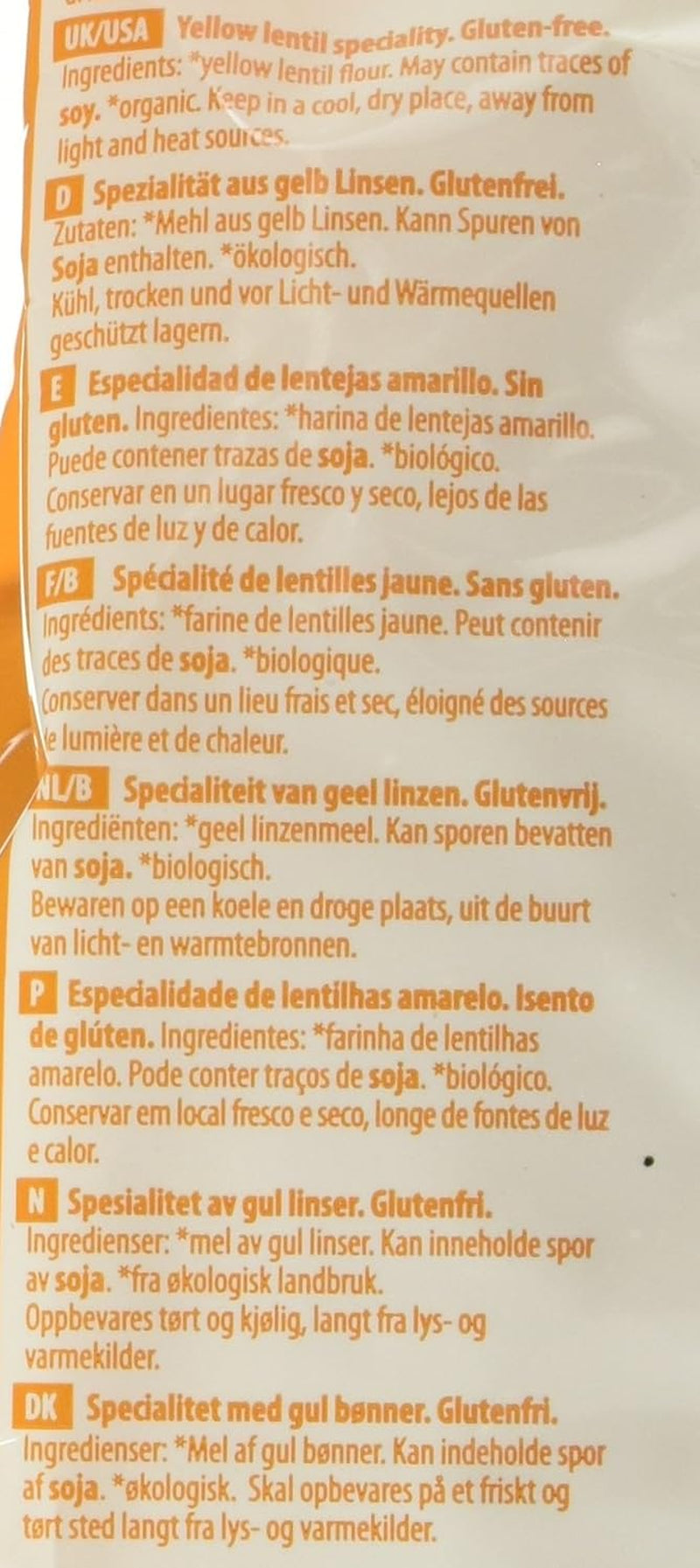 Penne ze žluté čočky, balení 12 ks (12 x 250 g)