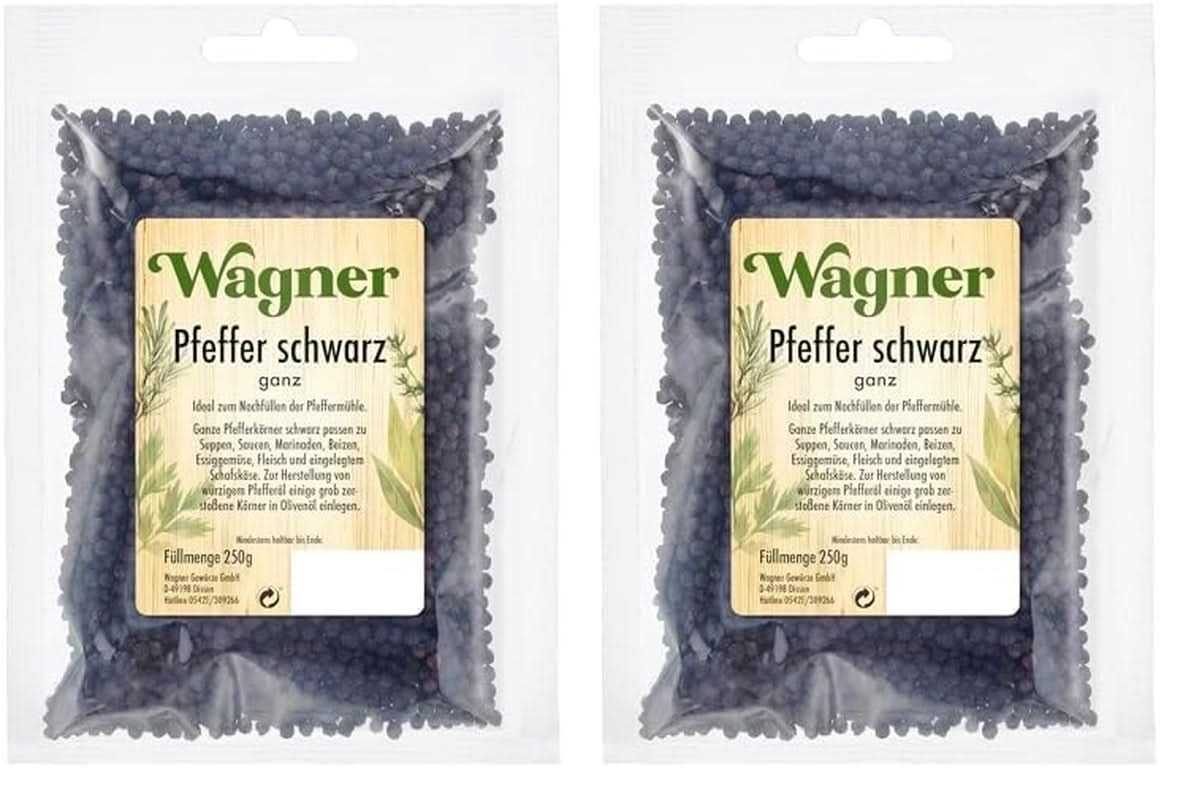 Piper negru întreg, 1 pachet (1 X 250 G) Condimente Naty Shop 2 x 250 grame