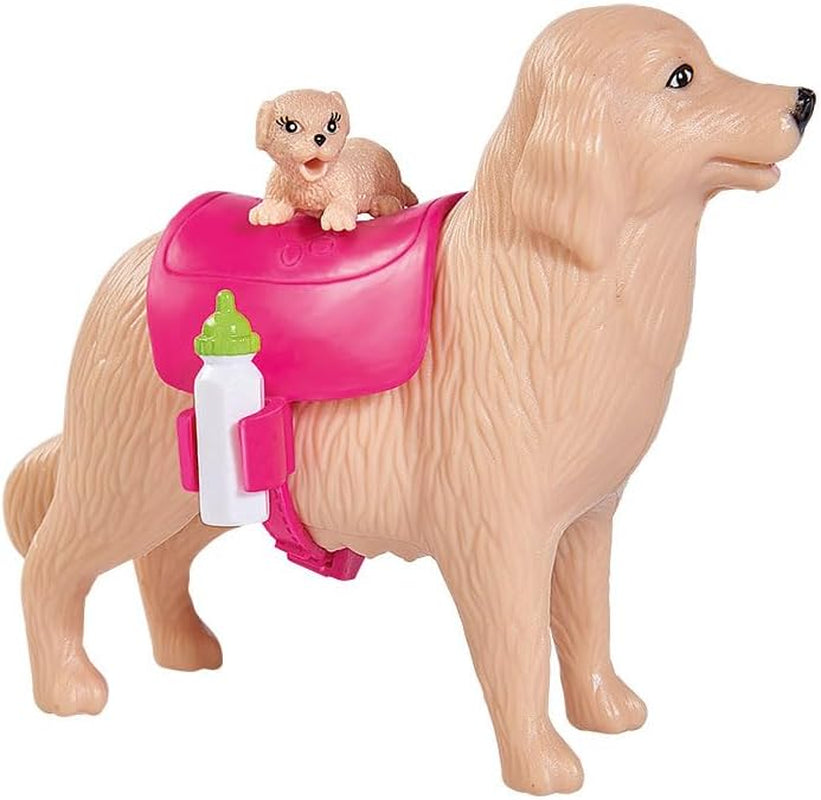 Simba 105733072 - Evi Love Dog Sitter, cu câine și trei căței, accesorii, păpușă de modă, 12 cm, pentru copii cu vârsta de 3 ani și peste