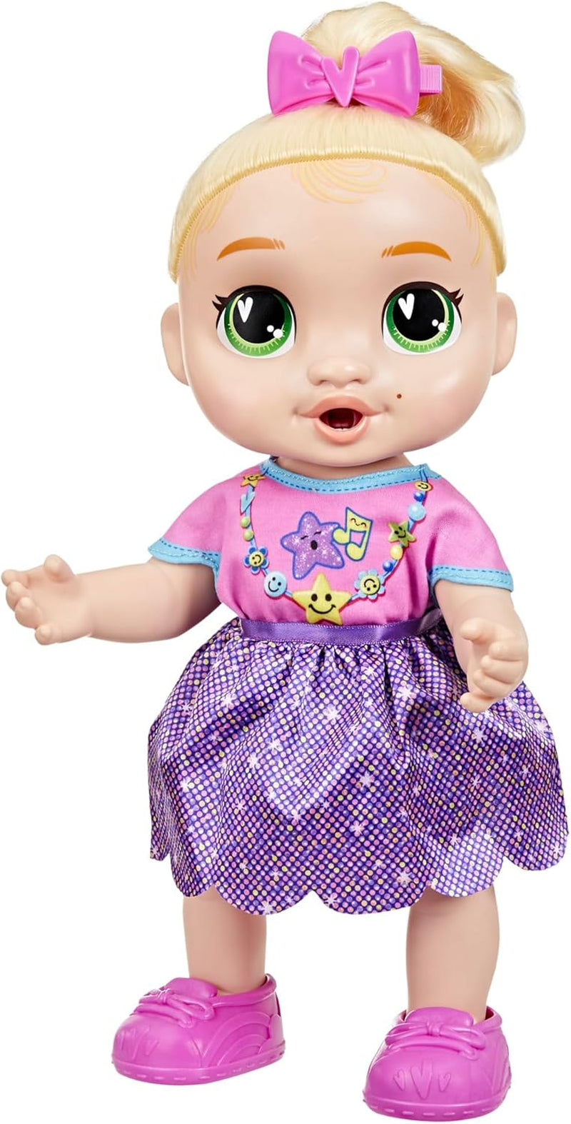 Baby Grows Up Puppe LaLa GooGoo – interaktive sprechende Babypuppe mit Wachstum (25–35 cm), 75+ Geräusche, 6 Meilensteine, Spielzeug für Kinder ab 3 Jahren