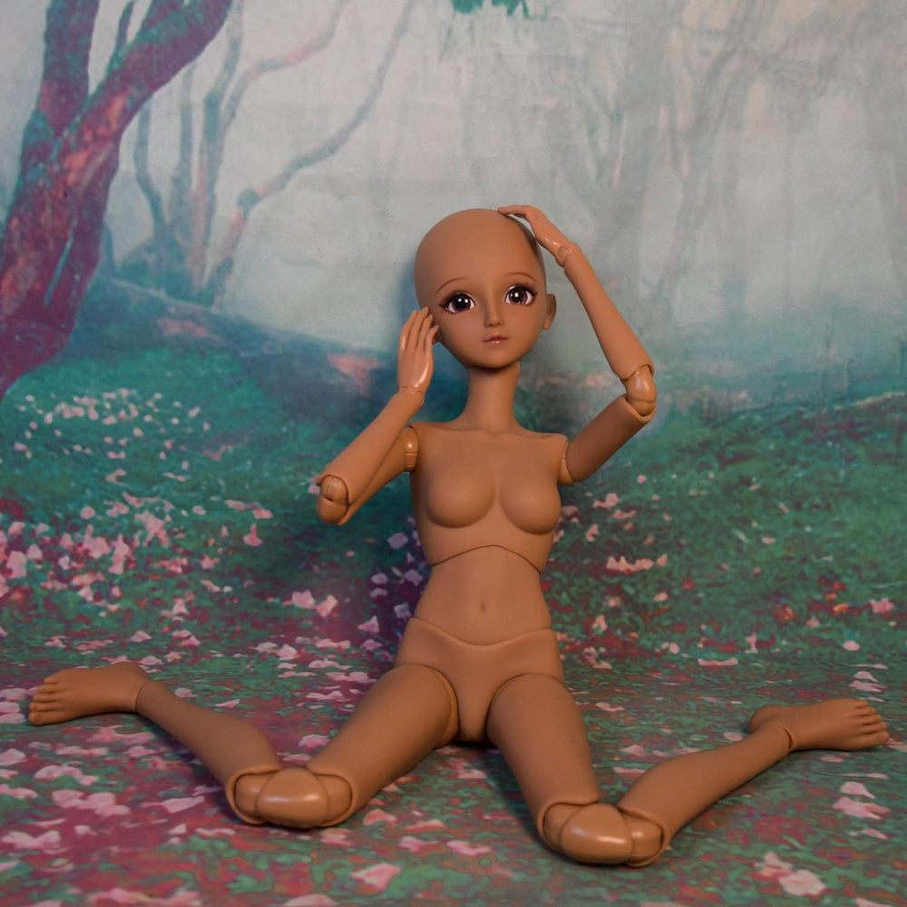 1/3 BJD păpușă piele maro negru corp de păpușă 60cm 24 inci articulație sferică păpuși SD articulații mobile PVC DIY (Alexia)