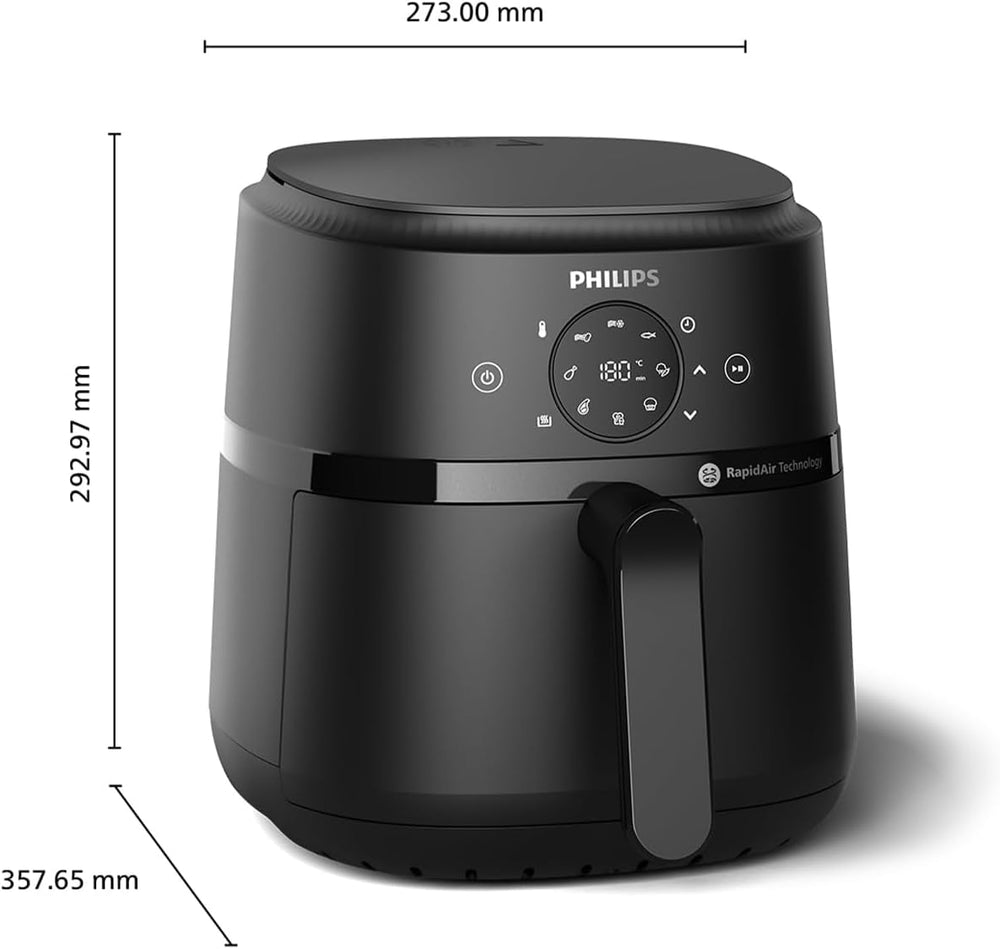 Philips Airfryer řady 2000 4,2 l – digitální dotykový displej, 13 možností vaření, 9 přednastavených funkcí, až o 90 % méně tuku s technologií Rapidair, příkon 1 500 W Spotřebiče Naty Shop