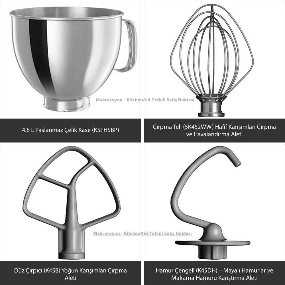 Mixér KitchenAid Artisan 5KSM125EER, 300W, 4,8L Naty Shop