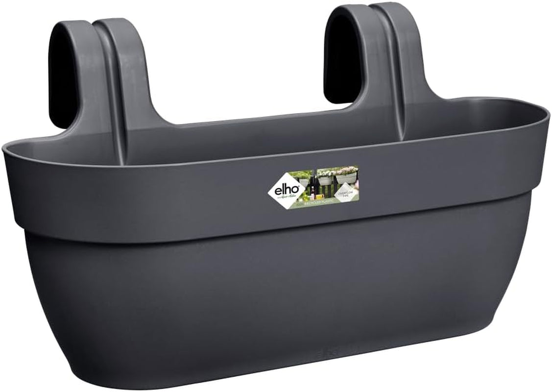 elho Vibia Campana Easy Hanger L 46 - Ghiveci pentru balcon și exterior - Ø 46,0 x Î 26,5 cm - Negru/Antracit