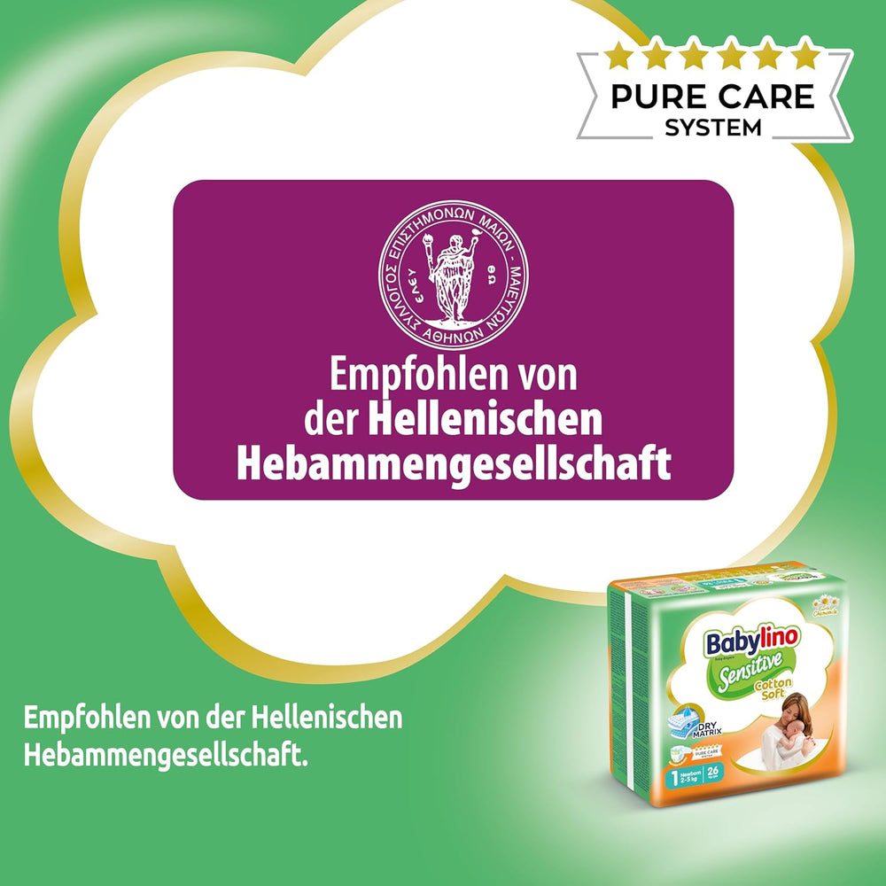 Citlivé dětské plenky, velikost 1, novorozenecké (2-5 kg), 26 kusů