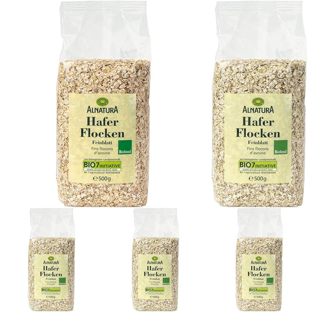 Fulgi de ovăz organici, fulgi mici, 500g (1 pachet)