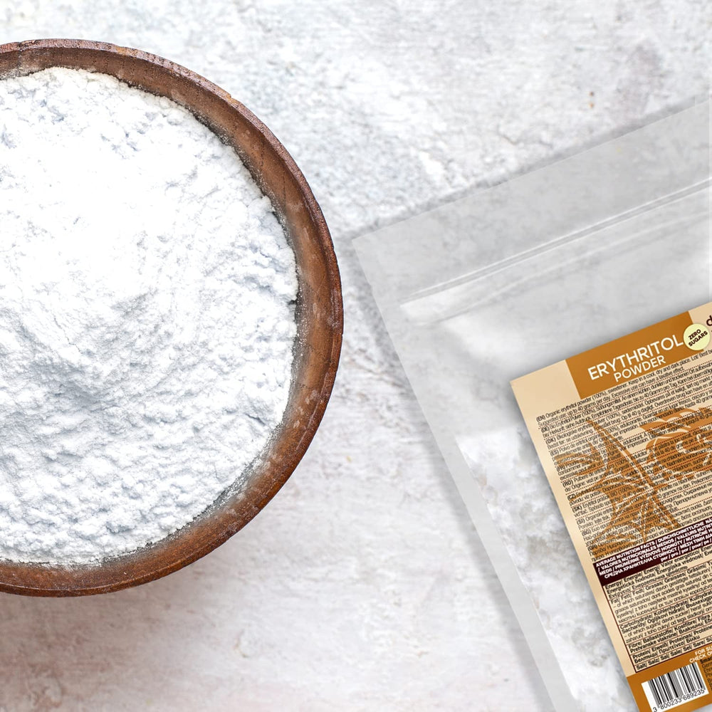 Bio Erythrit - Prášek, 100% Bio, Vegan, Null Kalorien - 1 kg sladidel Naty Shop