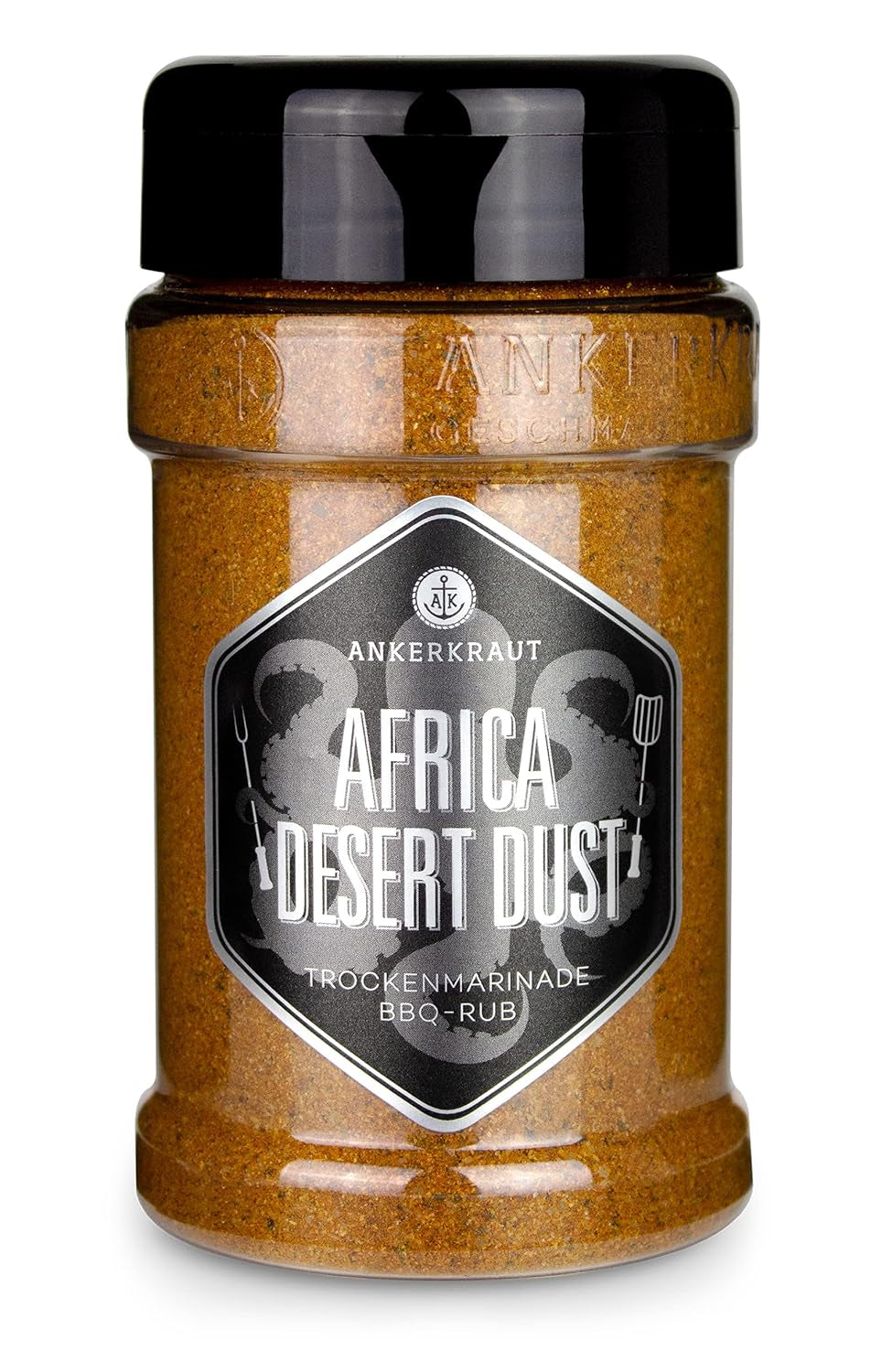 Ankerkraut Africa Desert Dust, BBQ-Rub der afrikanischen Wüste zum Grillen, 200 g im Streuer