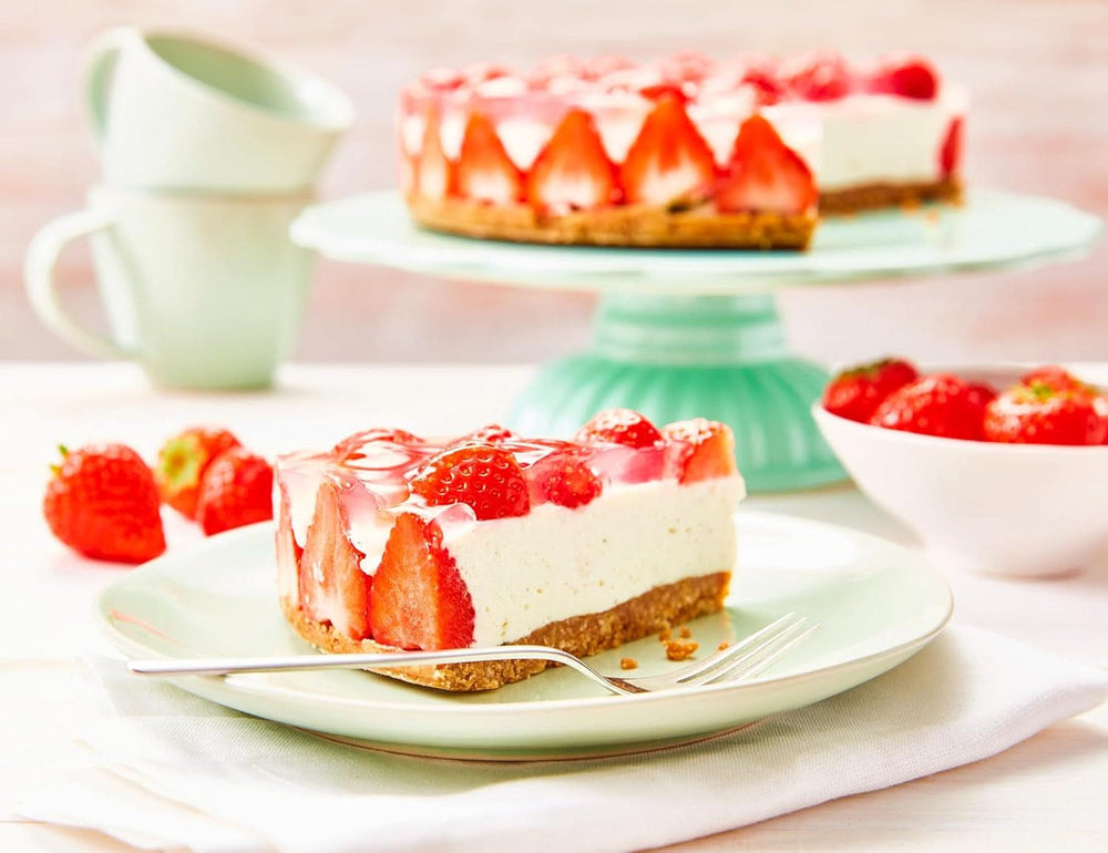 RUF New York Cheesecake Strawberry No Bake, originální americký cheesecake s jahodovou omáčkou, 360 gramů Kitchen Naty Shop