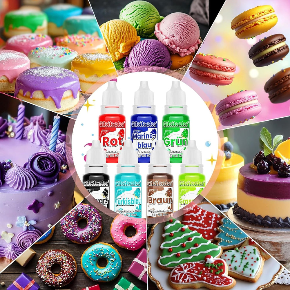 Tekutá nebo gelová potravinářská barviva, různé velikosti a barvy Naty Shop