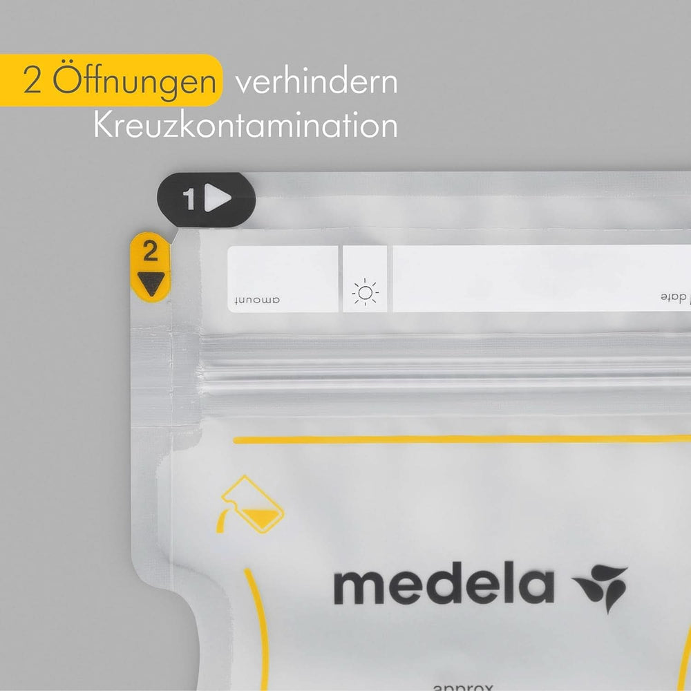 Medela Easy Pour Muttermilchbeutel Zum Einfachen Ausgießen, 100 Stück, 210 ml, Auslaufsichere Einweg-Muttermilchbeutel Mit Überlaufschutz, Stillhelfer Příslušenství Dětská výživa a kojení Naty Shop