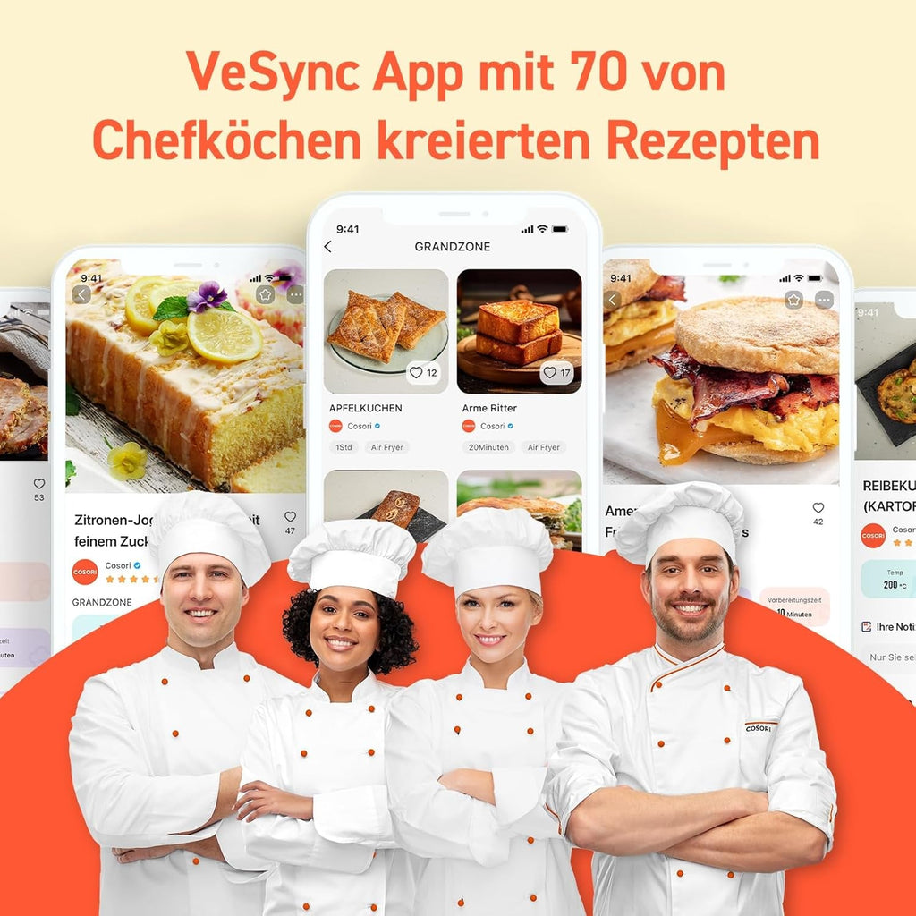 COSORI Hot Air Fryer 2 camere Airfryer, 8-In-1 Dual Blaze Twinfry XXL, 10litri Electrocasnice Naty Shop