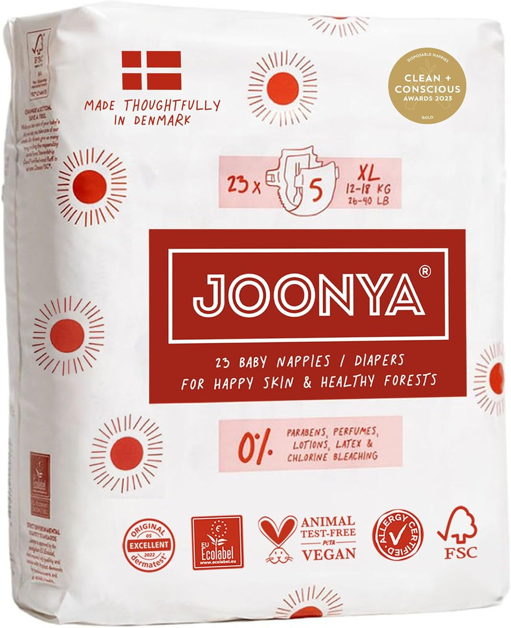 Dětské plenky, velikost 3M (4-8 kg) - 1 pytel po 28 - Bez škodlivých látek, ekologické, vysoce savé, vhodné pro noční použití, ultratenké a měkké - Vyrobeno v Dánsku