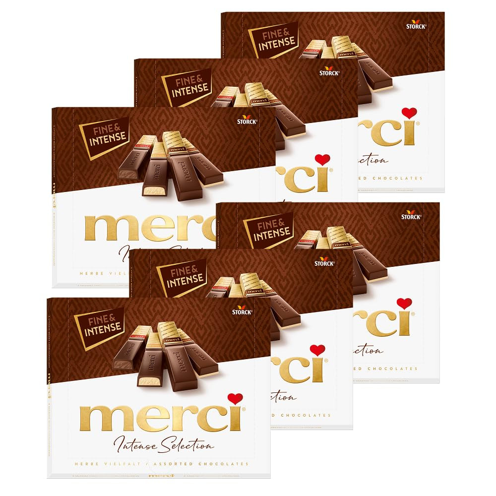 Varietate de ciocolată neagră Finest Selection – 6 x 250g – Specialități rafinate de ciocolată neagră – Praline umplute și neumplute