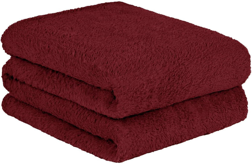Brentford's Teddy Fleece deka Velká deka na postel Plyšová super měkká teplá pohovka Přehoz přes postel Černá - 150 X 200 cm Postele a deky Besuche den Brentfords-Store Wine Red 125 X 150 Cm