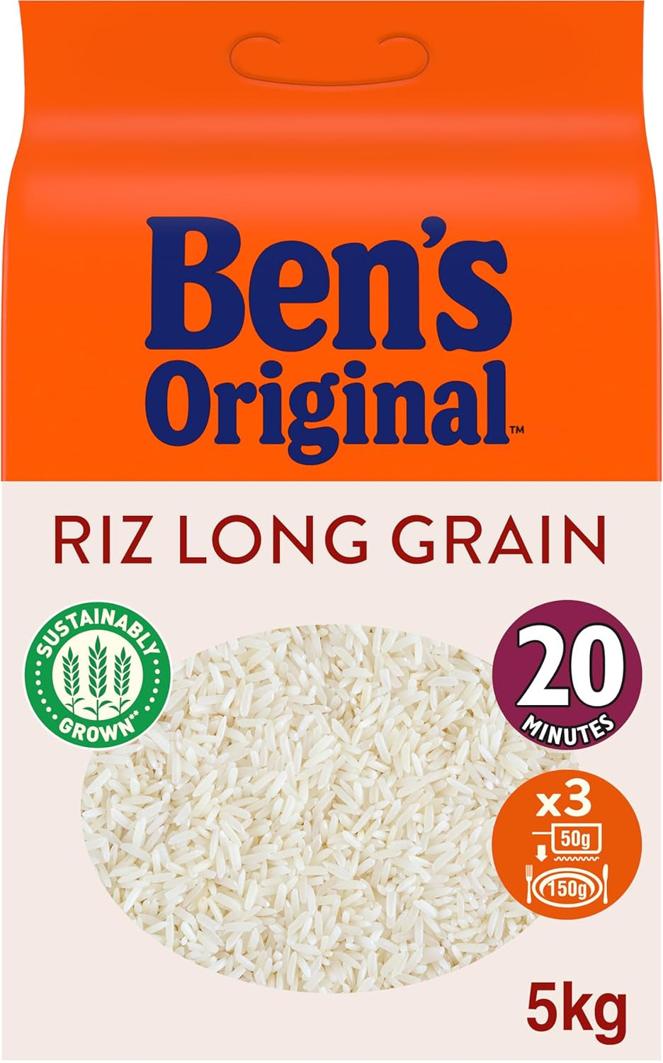 BEN'S ORIGINAL™ Dlouhozrnná rýže, vařená v sáčku, 9 x 500 g, 20 minut