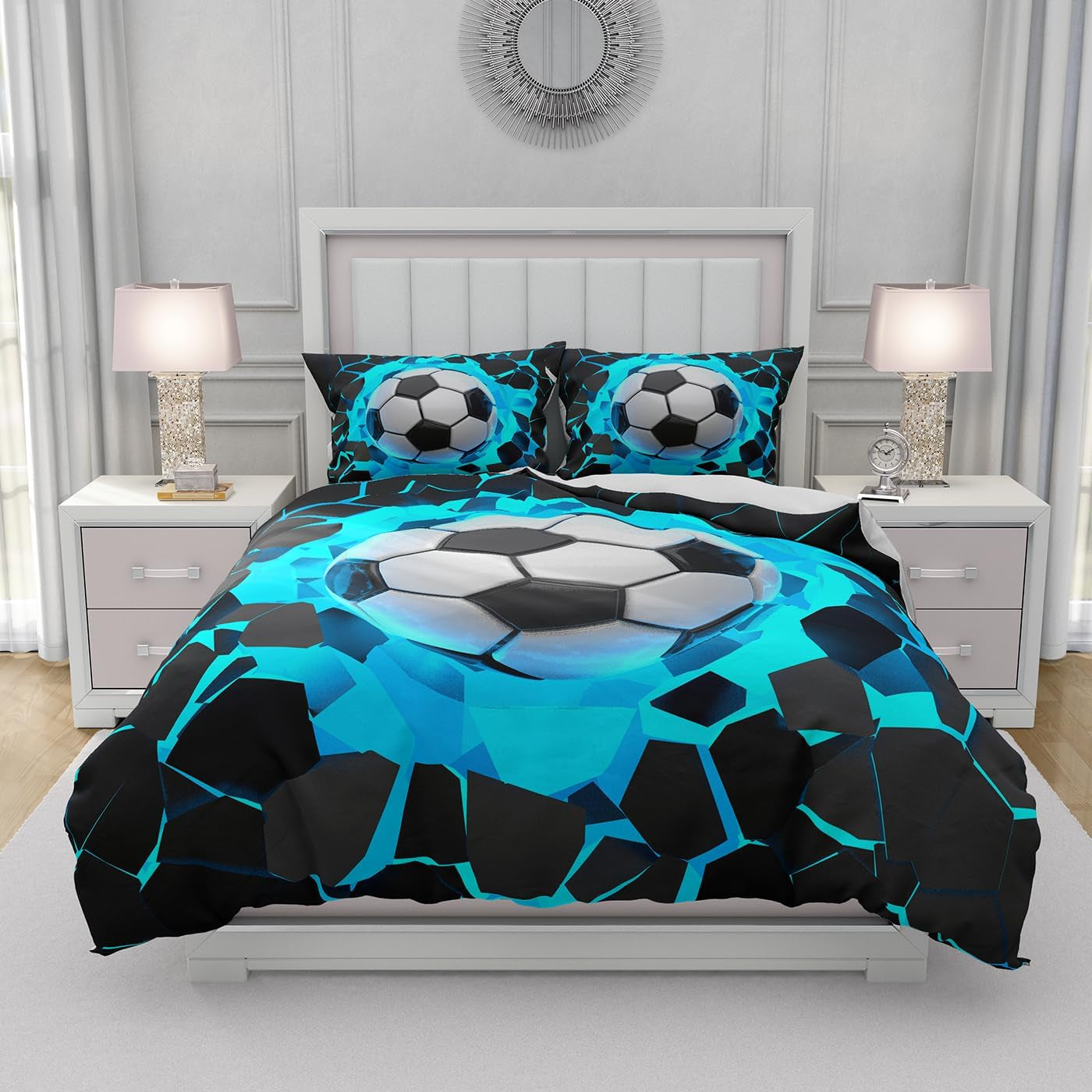 Dětské povlečení, fotbal, polyesterové mikrovlákno Povlečení - dětské Naty Shop