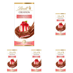 Lindt Chocolate Creation Malinová Panna Cotta, Čokoládový dárek, Čokoládová tyčinka, 150g (balení 5 ks)