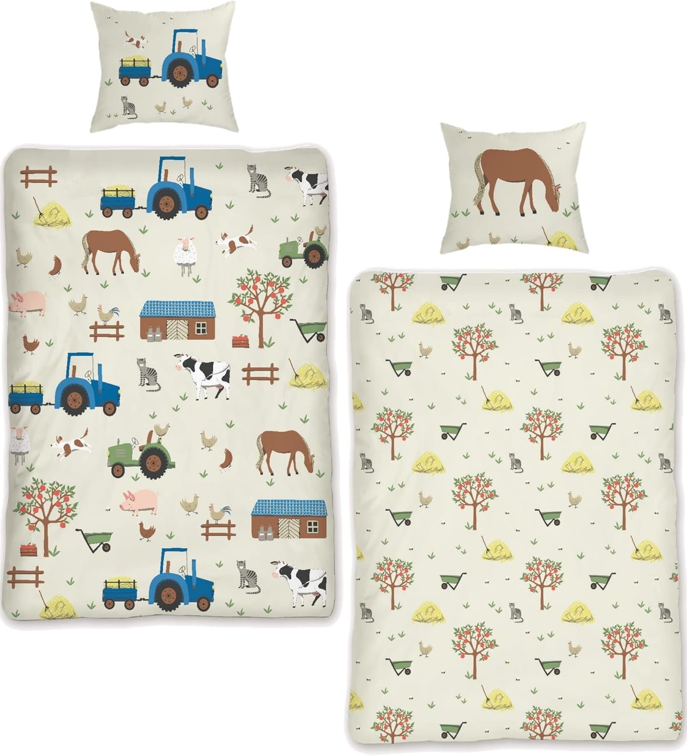 Skybrands Kinder Bettwäsche Tiere 135X200 Bauernhof Kinderbettwäsche Bagger Traktor Baumwolle Kinderbettwäsche 2Tgl. Für Jungen Und Mädchen Naty Shop Výchozí název