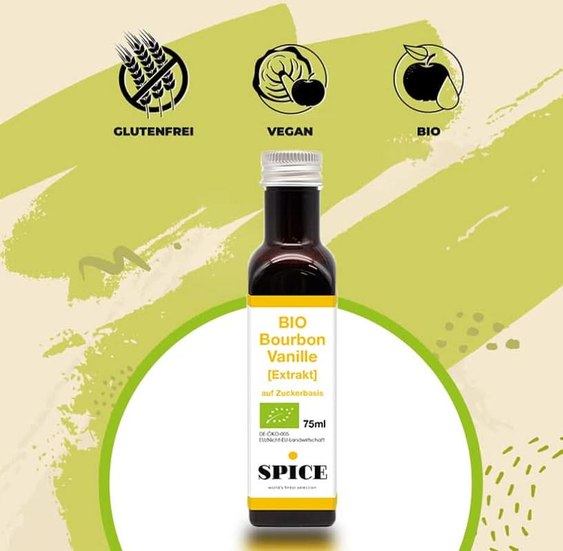 SPICE BIO Bourbon vanilkový extrakt, 75 ml Aromas Naty Shop