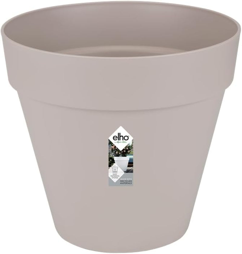 elho Loft Urban Round 40 - Ghiveci de flori pentru exterior - Plastic 100% reciclat - Ø 38,5 x H 35,3 cm - Negru/Antracit