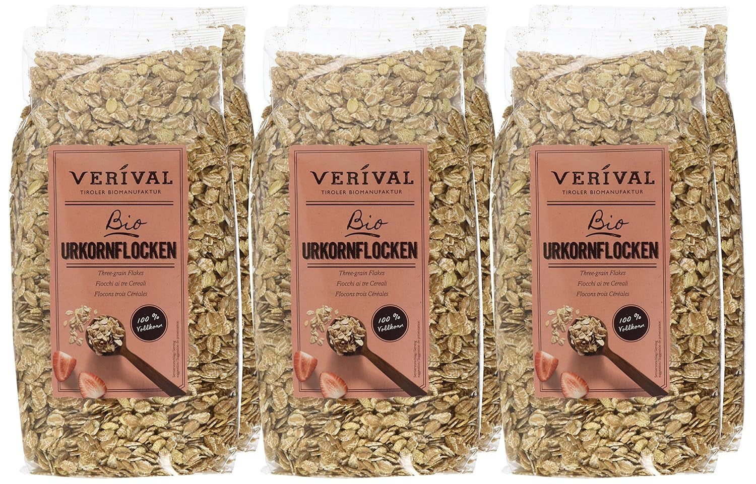 Verival Urkornflocken - Bio, 6 Err Pack (6 X 500 G) Cereálie Naty Shop