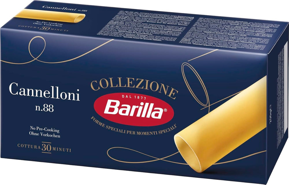 Barilla Collezione Cannelloni Vysoce kvalitní těstoviny z tvrdé pšenice Always Al Dente Balení 12 ks (12 x 250 g)