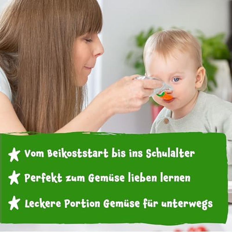 Pumpkin Organics sáčky biozeleniny a cereálií, balení 8 ks: Hruška, Jahody, Batáty, Červená řepa, Banán, Oves - Bez přidaného cukru¹ - Od 6 měsíců - jako svačina nebo doplňková strava v balení (8 x 100 g)